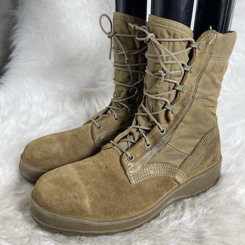 Belleville AFSTC 10.5 R Coyote Brown Steel Toe Combat Boots Vibram Made In USA